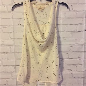 Simply adorable sheer cream top w/stars
